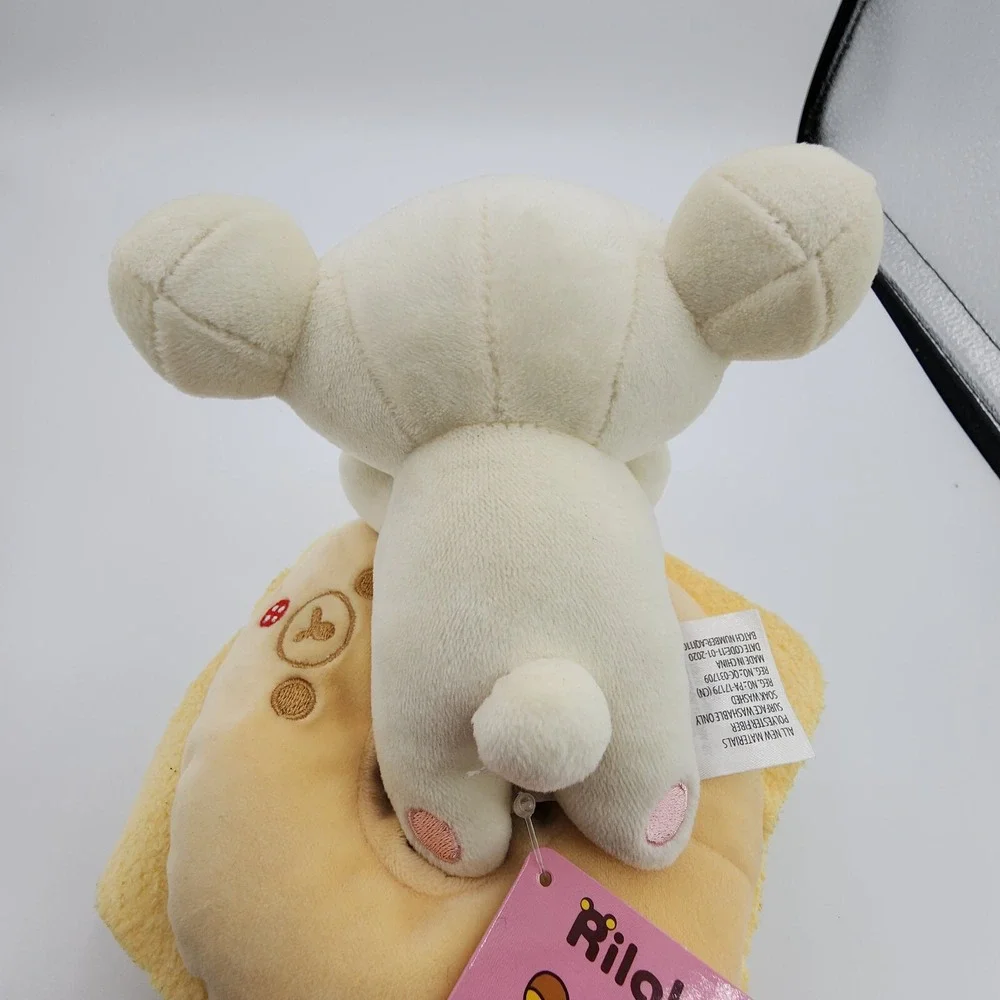 San-X Rilakkuma Korilakkuma Bagel Soft Plush Doll 6 Inch Stuffed‎ Toy NEW w/ Tag